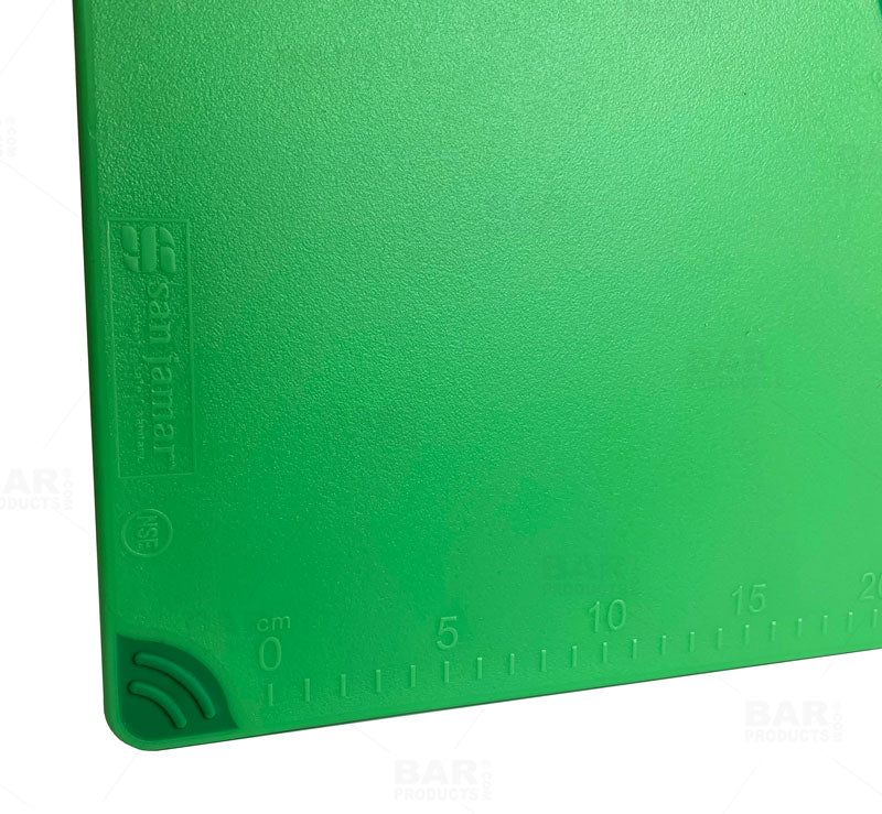 Non-Slip Grip Corner Cutting Board, 9 x 12 x 3/8 in., NSF, Green