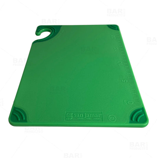 Non-Slip Grip Corner Cutting Board, 9 x 12 x 3/8 in., NSF, Green