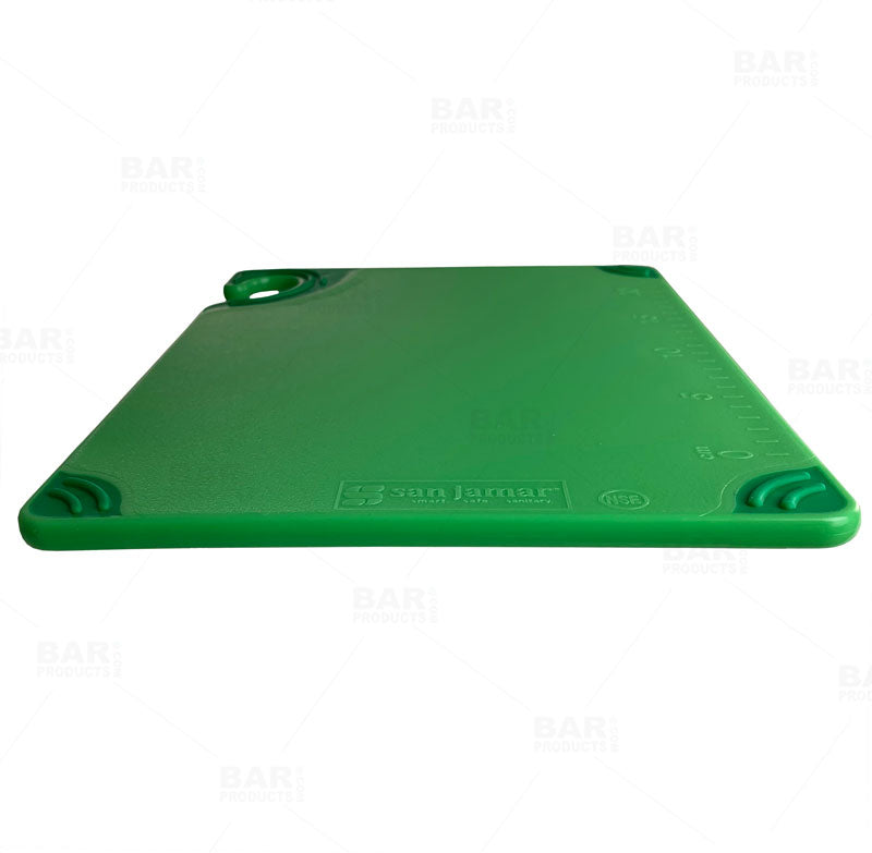 Non-Slip Grip Corner Cutting Board, 9 x 12 x 3/8 in., NSF, Green